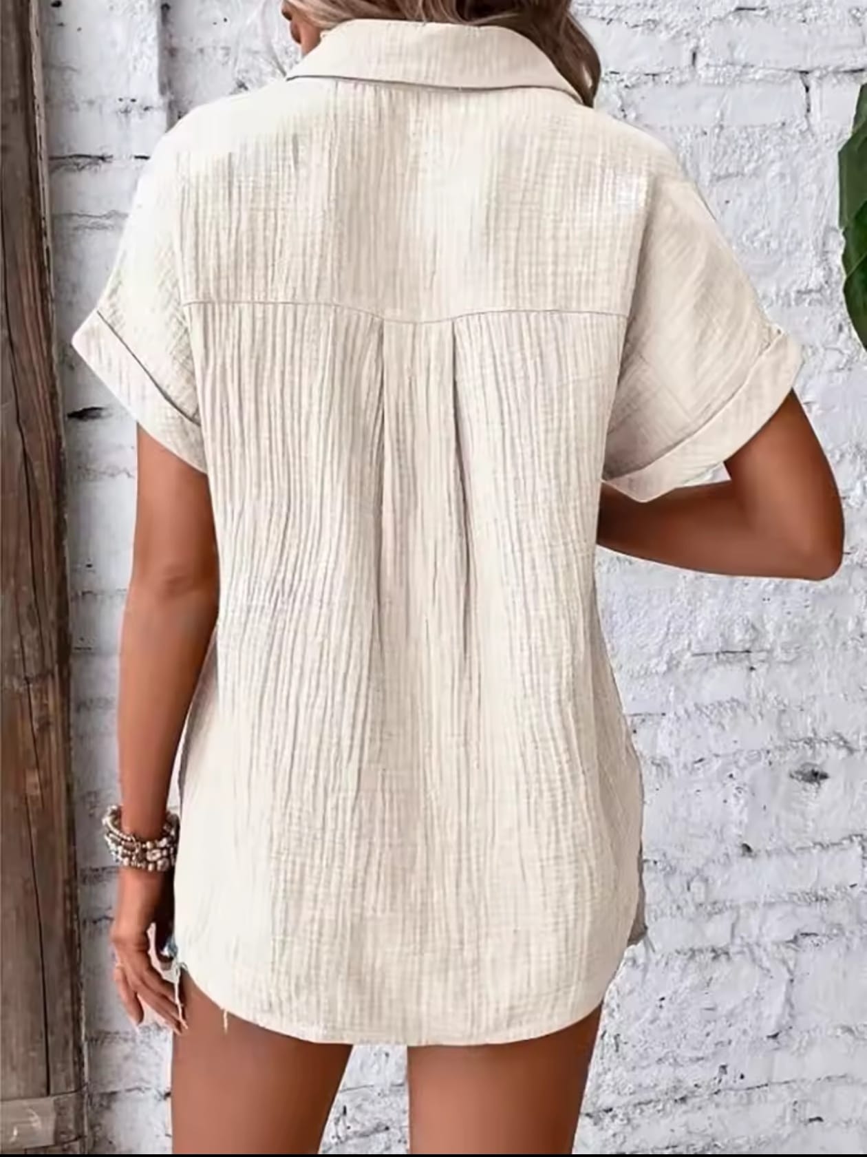 Blusa Casual de Algodón