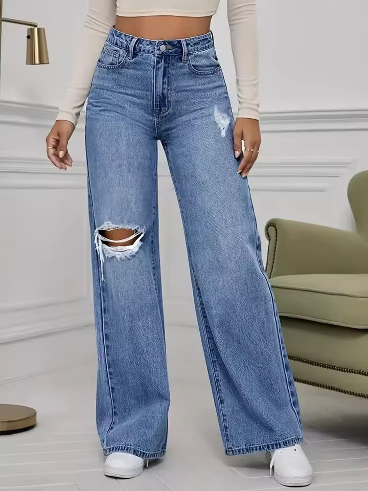 Pantalones vaqueros de mezclilla