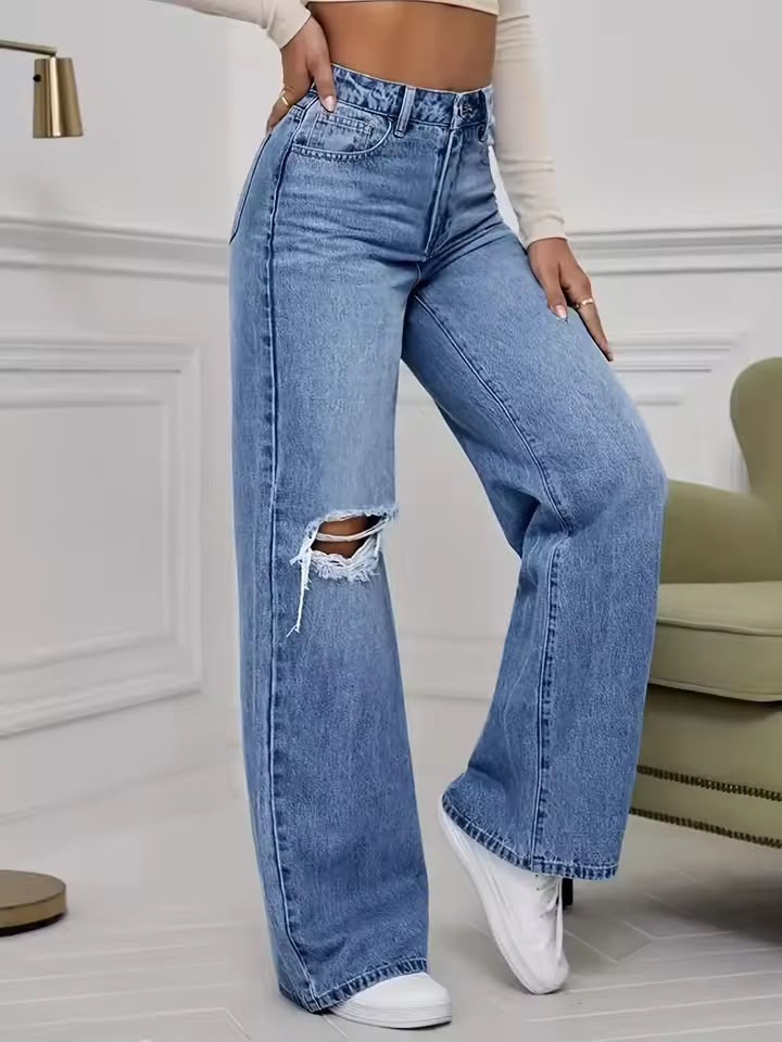 Pantalones vaqueros de mezclilla