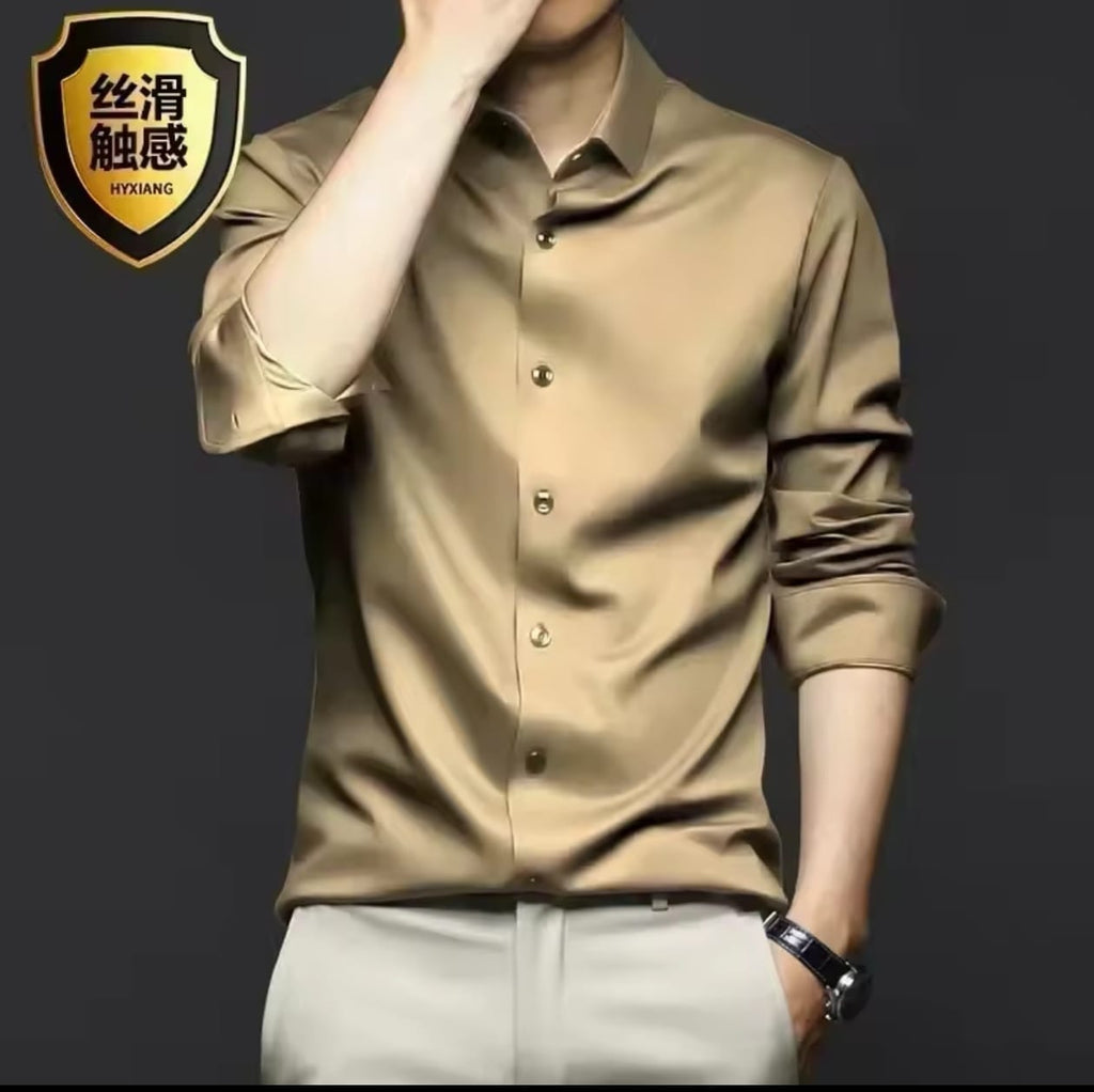 Camisa de manga larga para hombre, vestido de negocios resistente a las arrugas, sin hierro, traje informal profesional de alta gama, camisa blanca, S-6XL