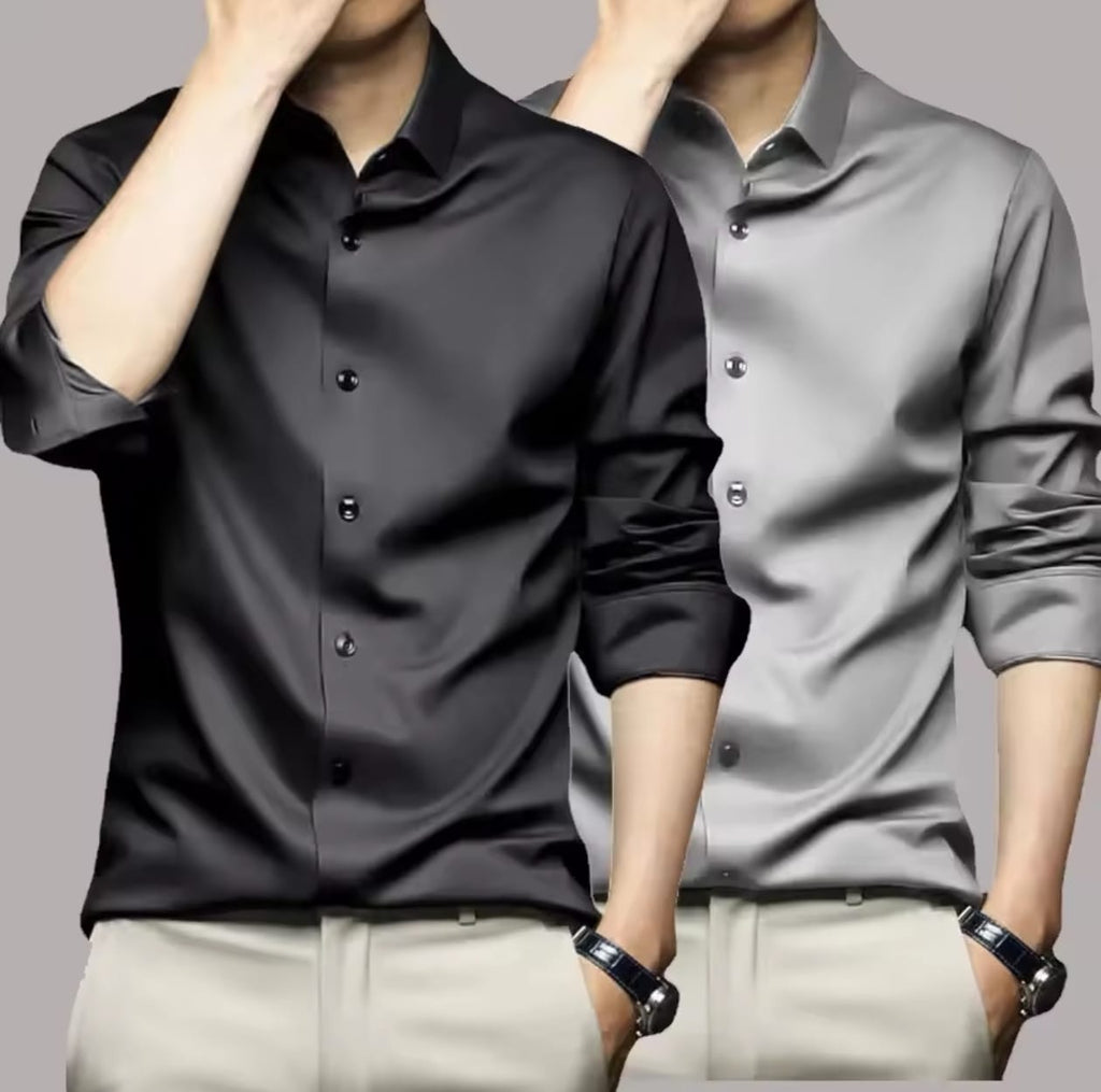 Camisa de manga larga para hombre, vestido de negocios resistente a las arrugas, sin hierro, traje informal profesional de alta gama, camisa blanca, S-6XL