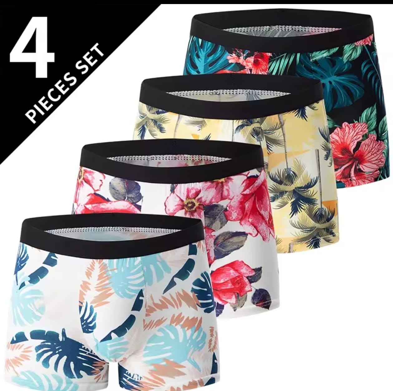 Conjunto de 4/10 piezas de calzoncillos Boxer estampados