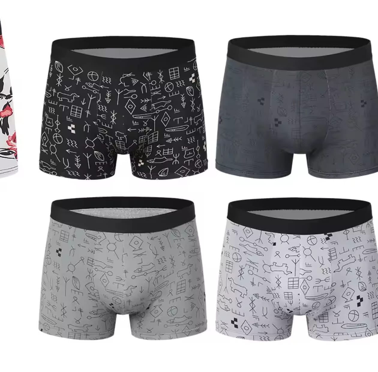 Conjunto de 4/10 piezas de calzoncillos Boxer estampados