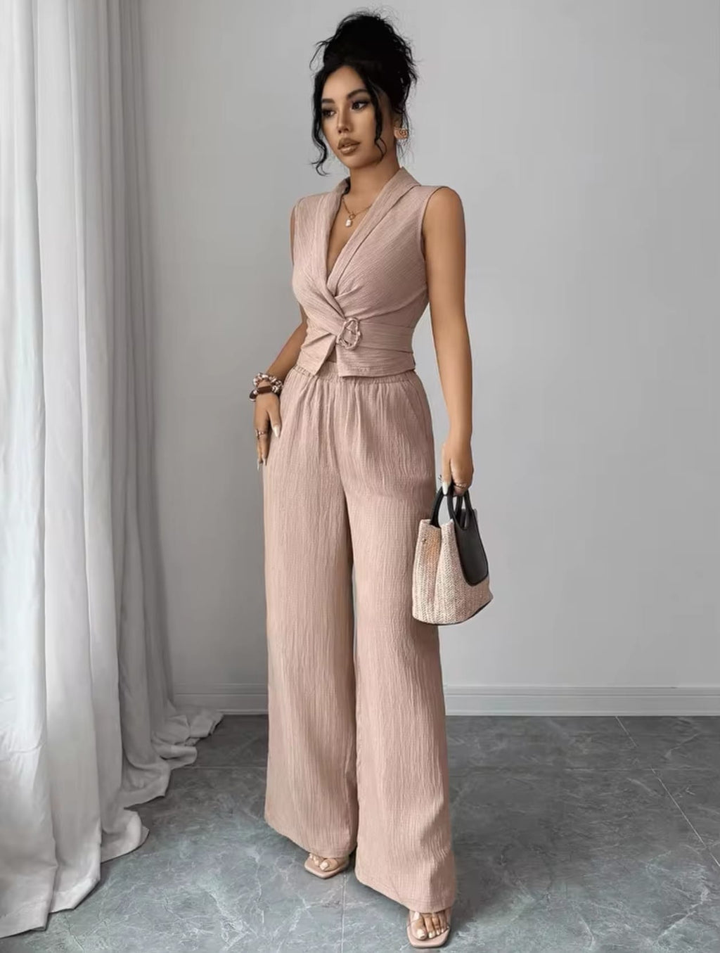 Conjunto de dos piezas sin mangas