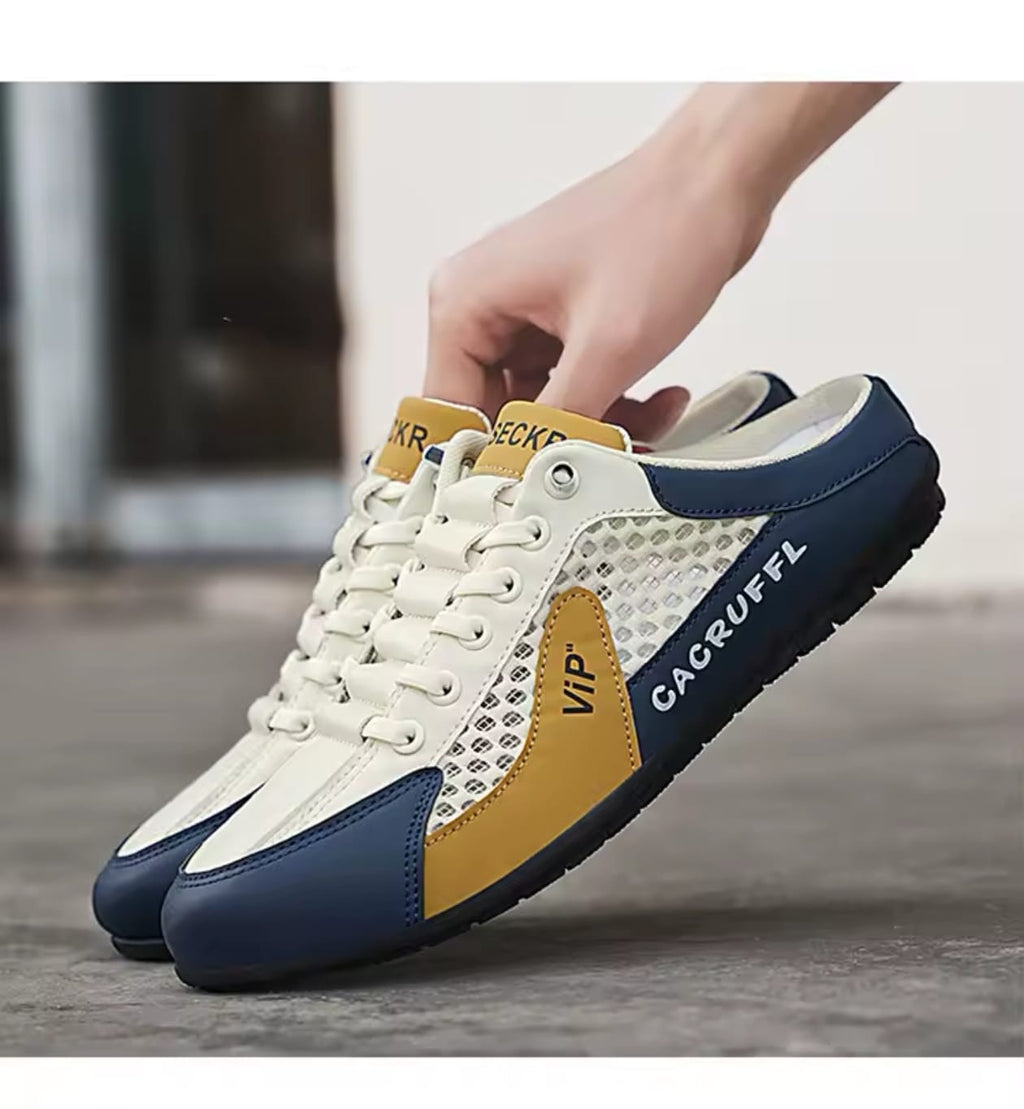 Nuevos zapatillas informales para hombre: medias zapatillas duraderas, cómodas, transpirables y con estilo.