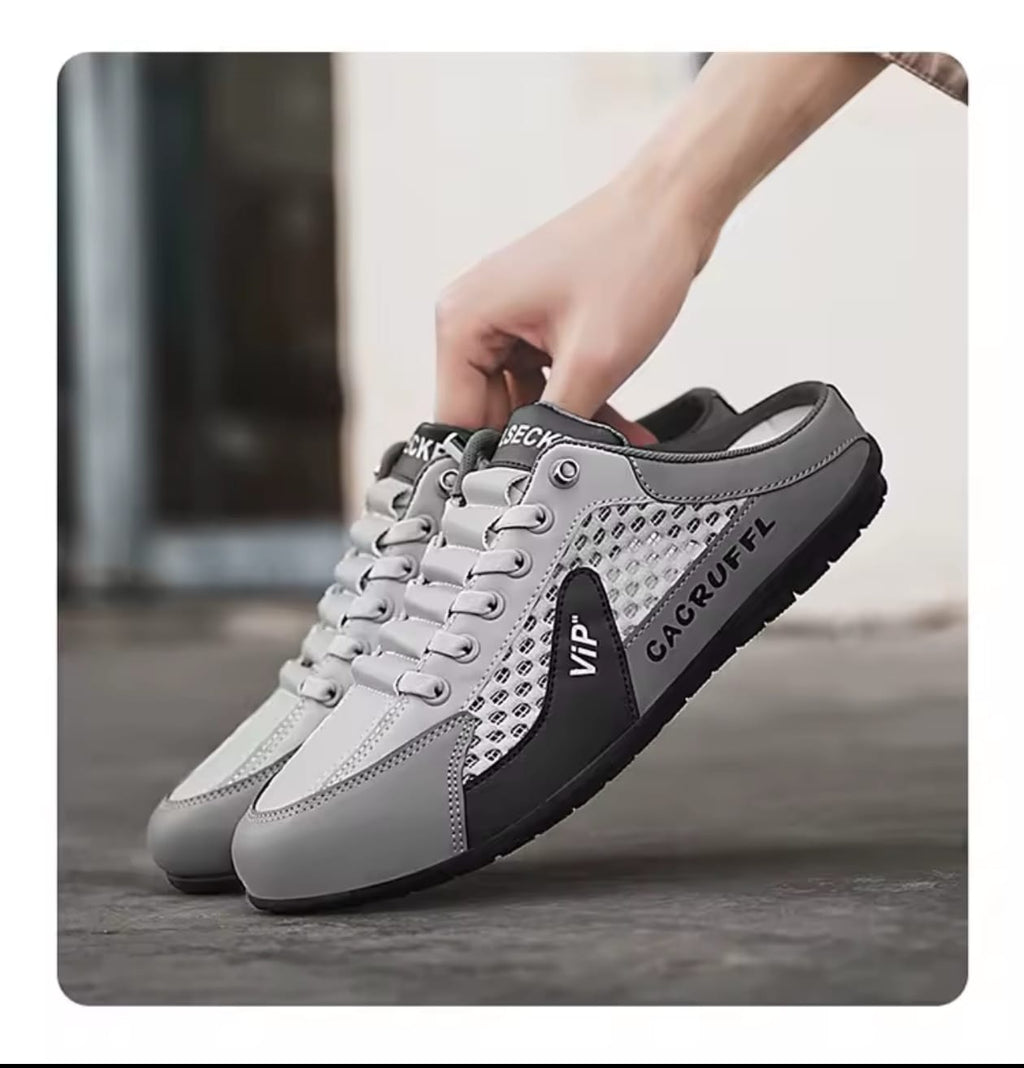Nuevos zapatillas informales para hombre: medias zapatillas duraderas, cómodas, transpirables y con estilo.