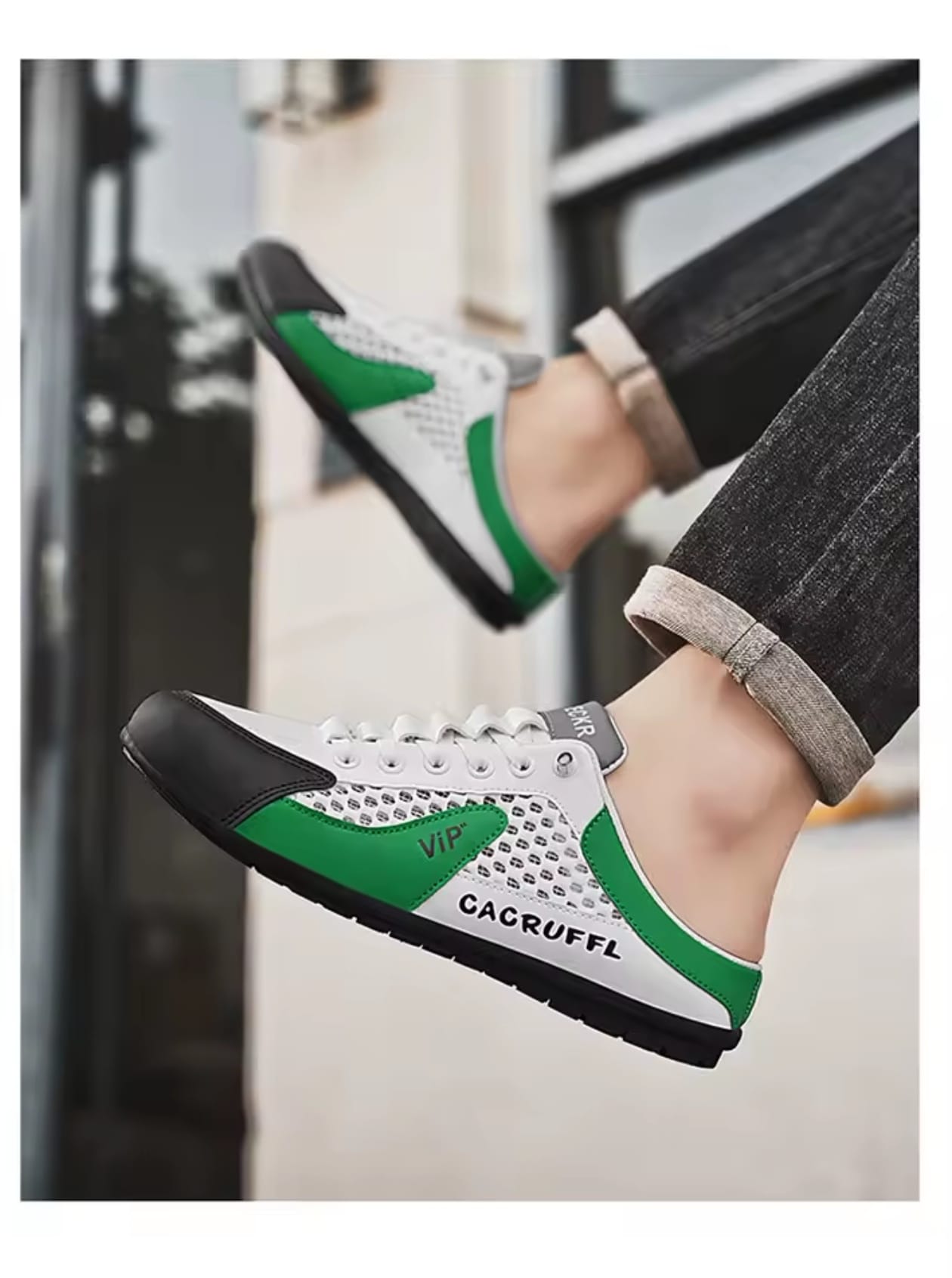 Nuevos zapatillas informales para hombre: medias zapatillas duraderas, cómodas, transpirables y con estilo.