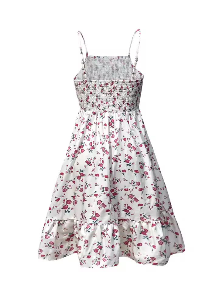 Vestido de tirantes finos fruncido