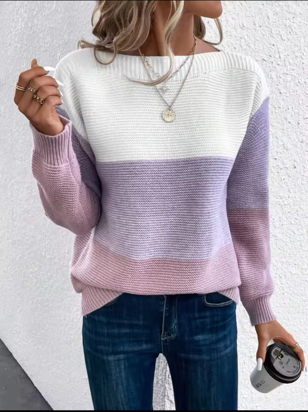 Suéter elegante de retazos