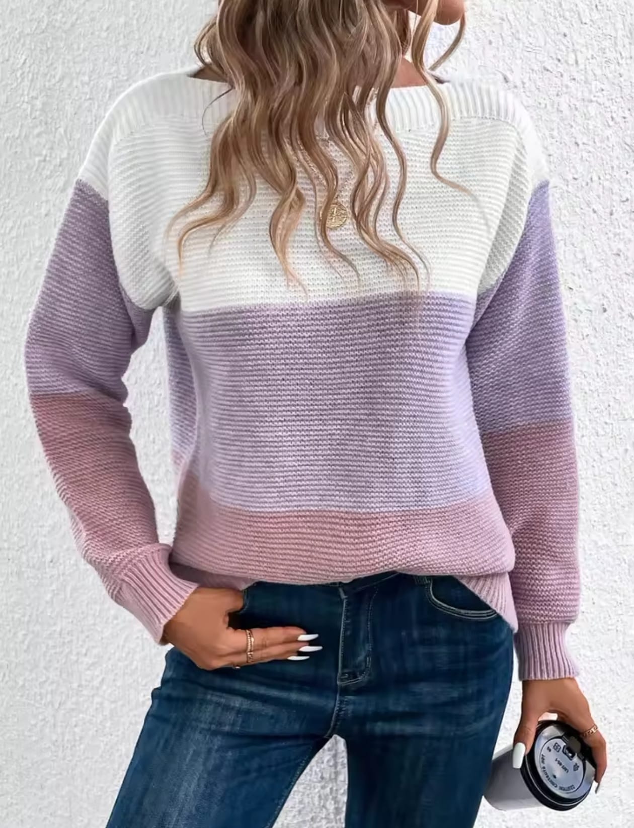Suéter elegante de retazos