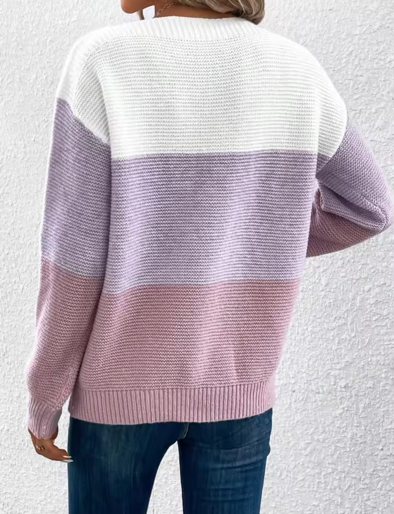 Suéter elegante de retazos