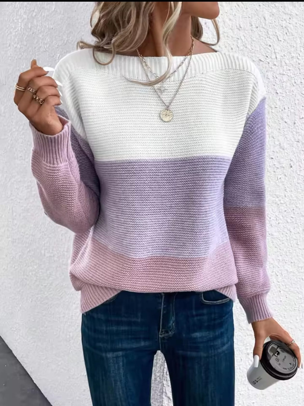 Suéter elegante de retazos