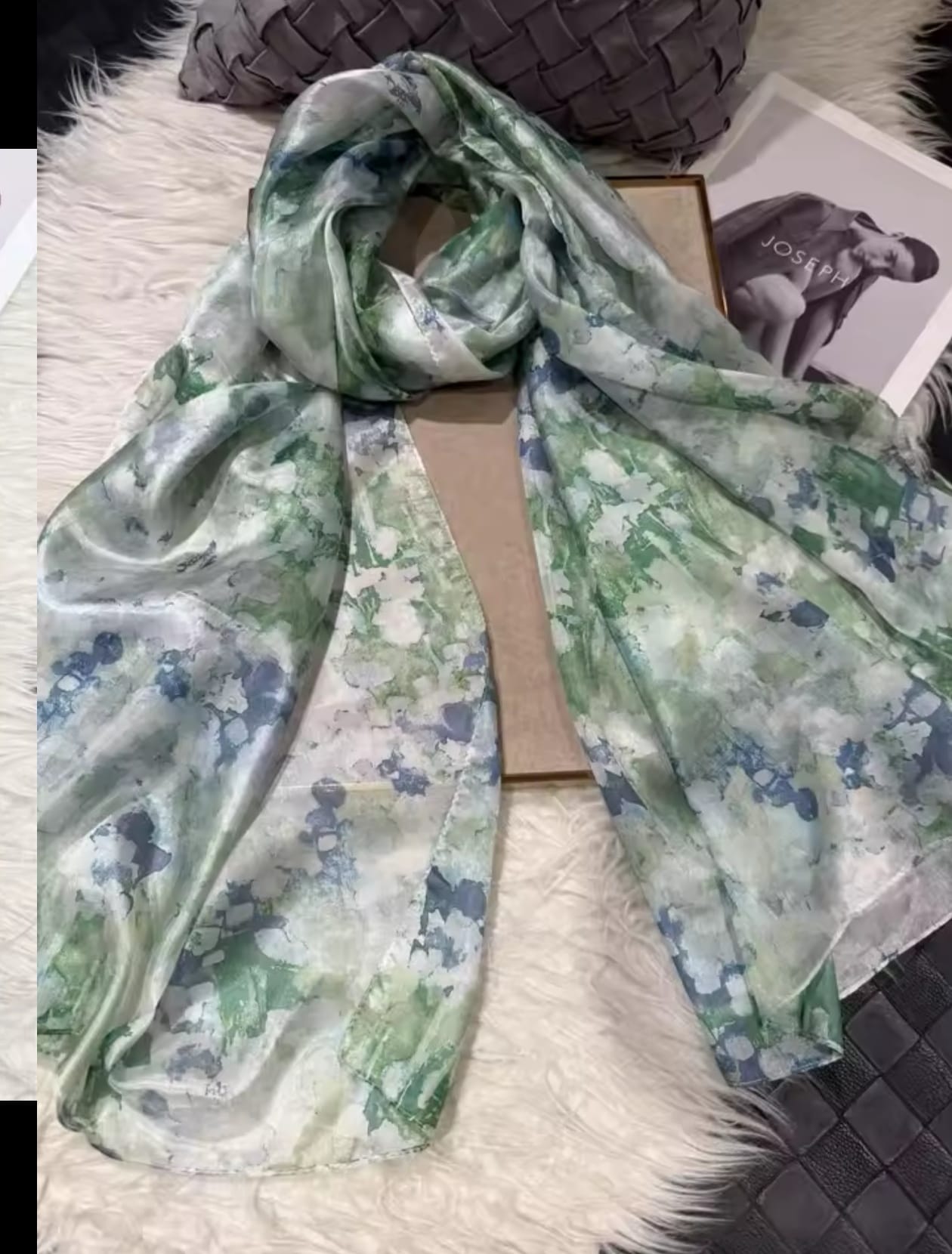 Bufanda blanca de seda de morera para 100%, chal para mujer, nuevo diseño Floral, chal largo de playa para verano, bufandas de lujo para el cuello para mujer, Hijabs