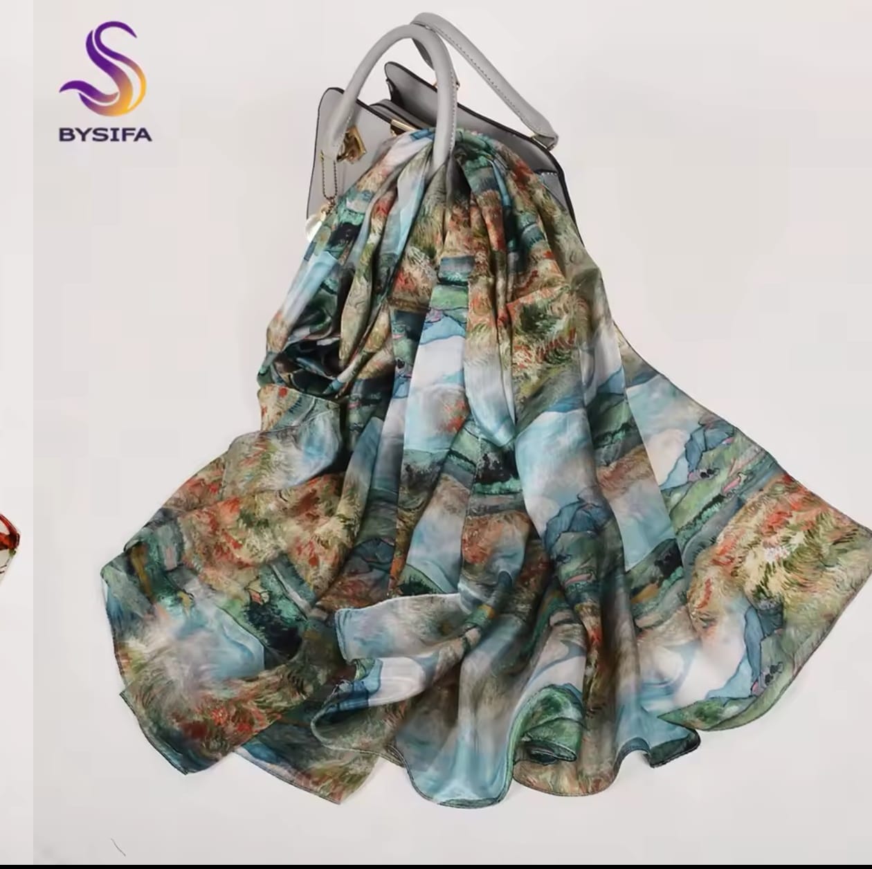 Bufanda blanca de seda de morera para 100%, chal para mujer, nuevo diseño Floral, chal largo de playa para verano, bufandas de lujo para el cuello para mujer, Hijabs