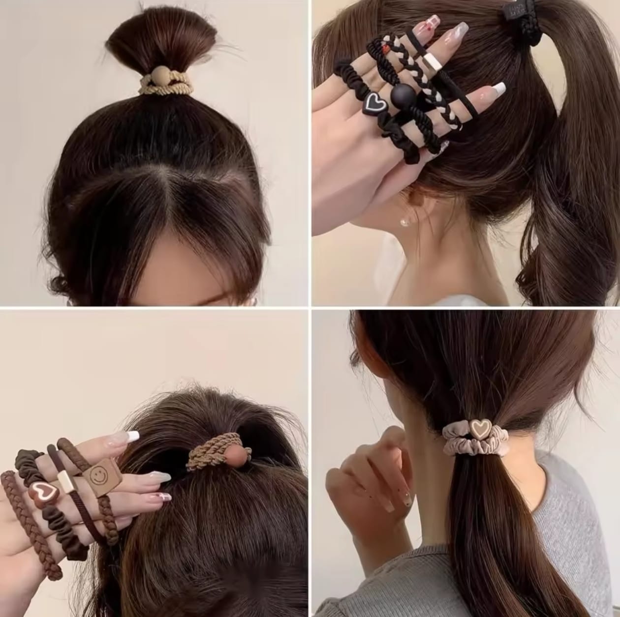 Boho Chic Conjunto de lazos para el cabello