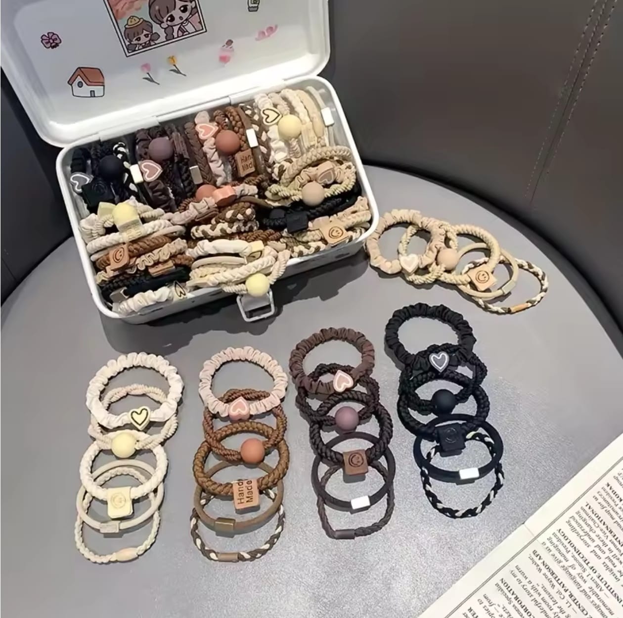Boho Chic Conjunto de lazos para el cabello