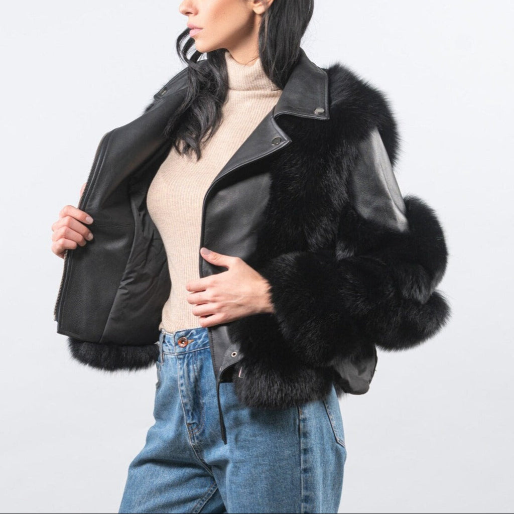 Chaqueta de piel de lujo