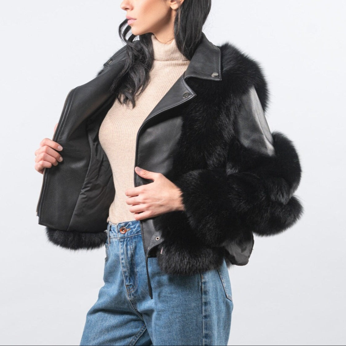 Chaqueta de piel de lujo